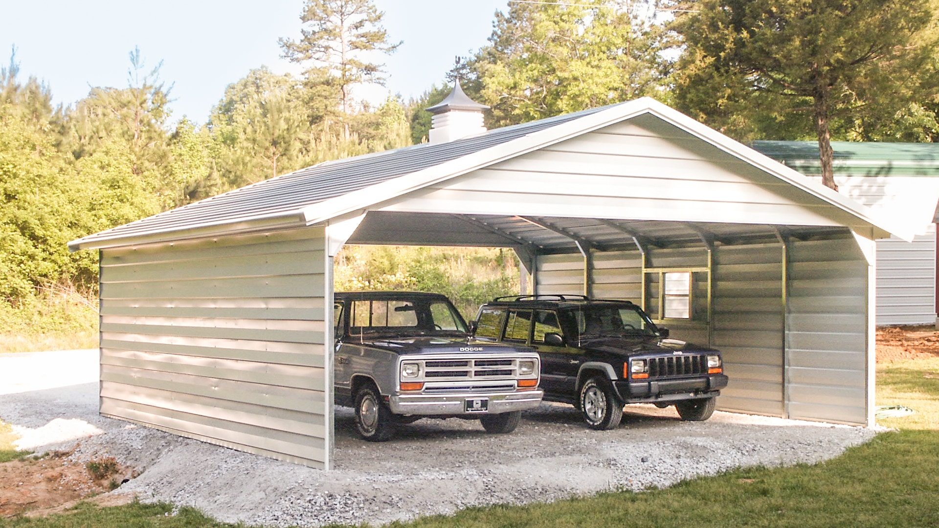 exterior of 2-car carport from cold spring enterprises in SC